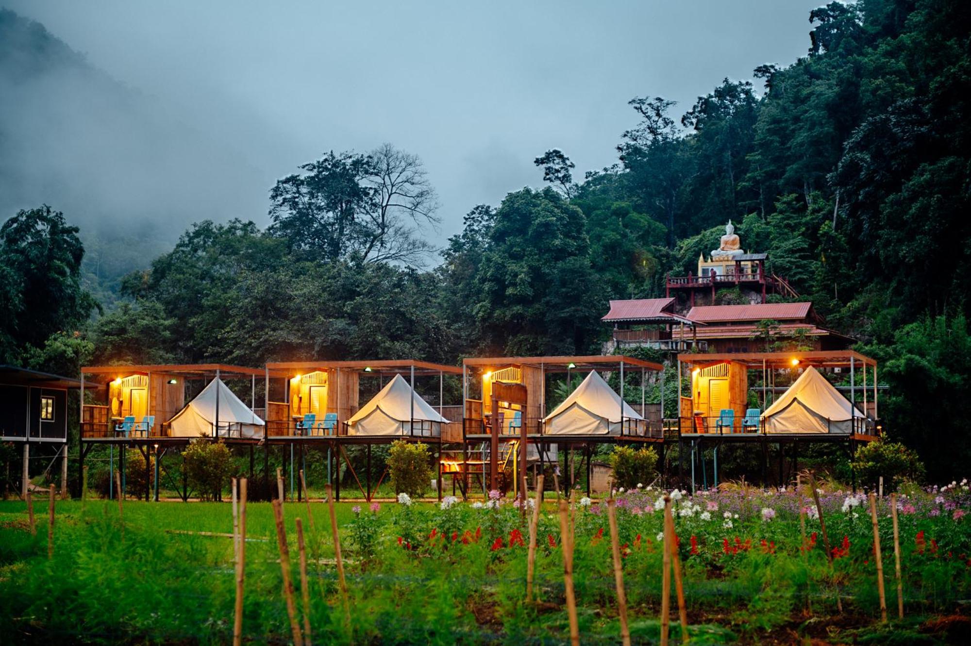 Hotel เนเจอร์วัลเล่ย์แคมป์ ปางมะผ้า Zewnętrze zdjęcie
