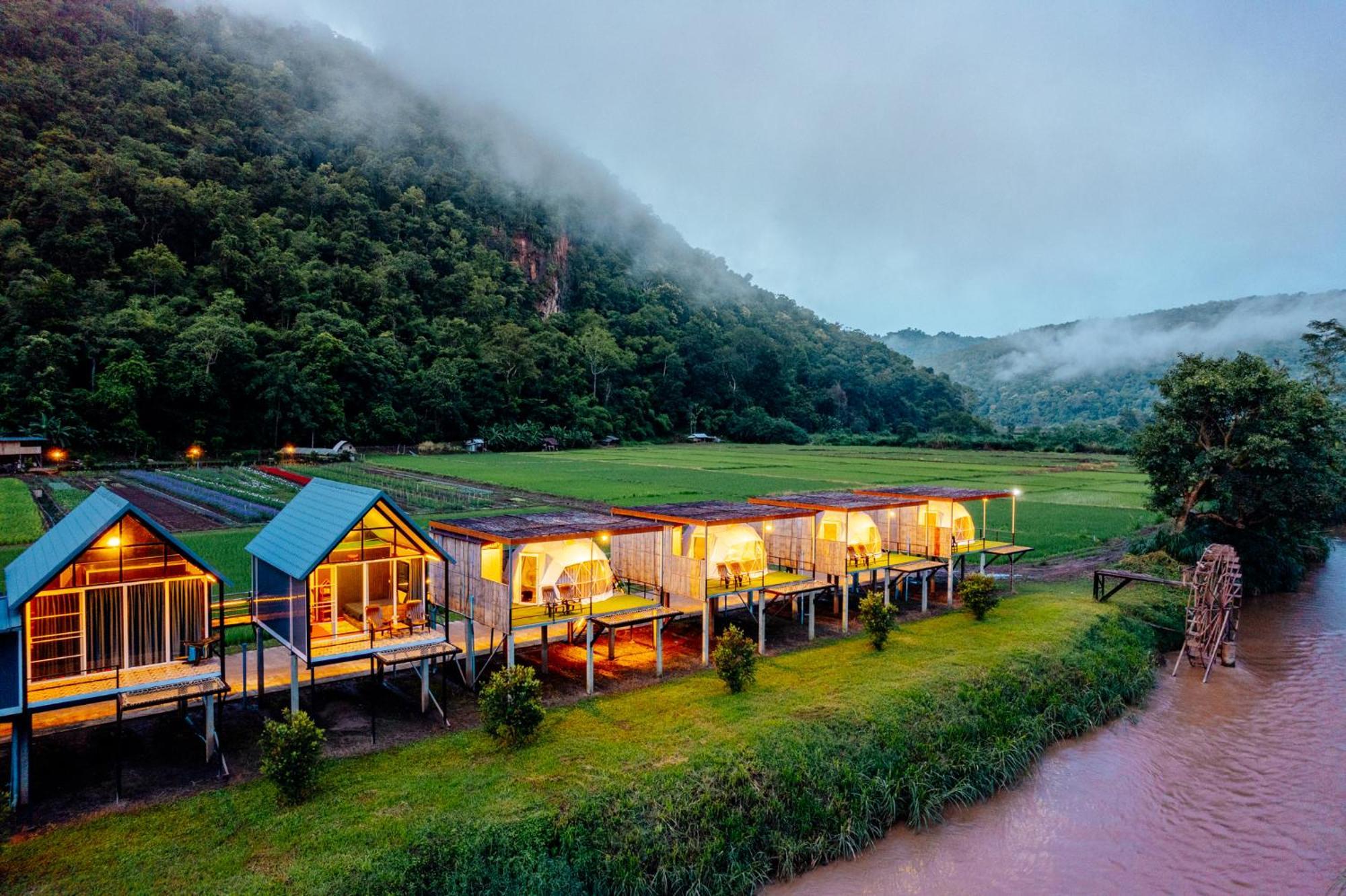 Hotel เนเจอร์วัลเล่ย์แคมป์ ปางมะผ้า Zewnętrze zdjęcie